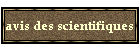avis des scientifiques